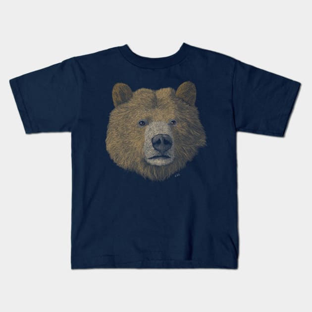 Grizzly Bear Kids T-Shirt by Walking in Nature